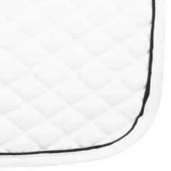 TuffRider Basic All Purpose Pad With Trim And Piping 26 TuffRider Basic All Purpose Pad With Trim And Piping -Weatherbeeta Store 100558 JPC TuffRider.Basic .AllPurpose.Saddle.Pad .Trim Piping White.White .Black CloseUp