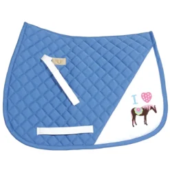 Weatherbeeta Store -Weatherbeeta Store 100749 JPC TuffRider I.Heart .Pony .Girl .Saddle.Pad Parisian.Blue