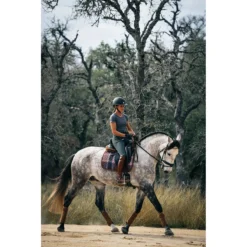 Sixteen Cypress Dressage Pad -Weatherbeeta Store 16C DP FP C 16Cypress Dressage.Pad Field.Plaid .Cognac Lifestyle
