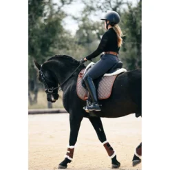 Sixteen Cypress Dressage Pad -Weatherbeeta Store 16C DP HB C 16Cypress Dressage.Pad Herringbone.Cognac Lifestyle