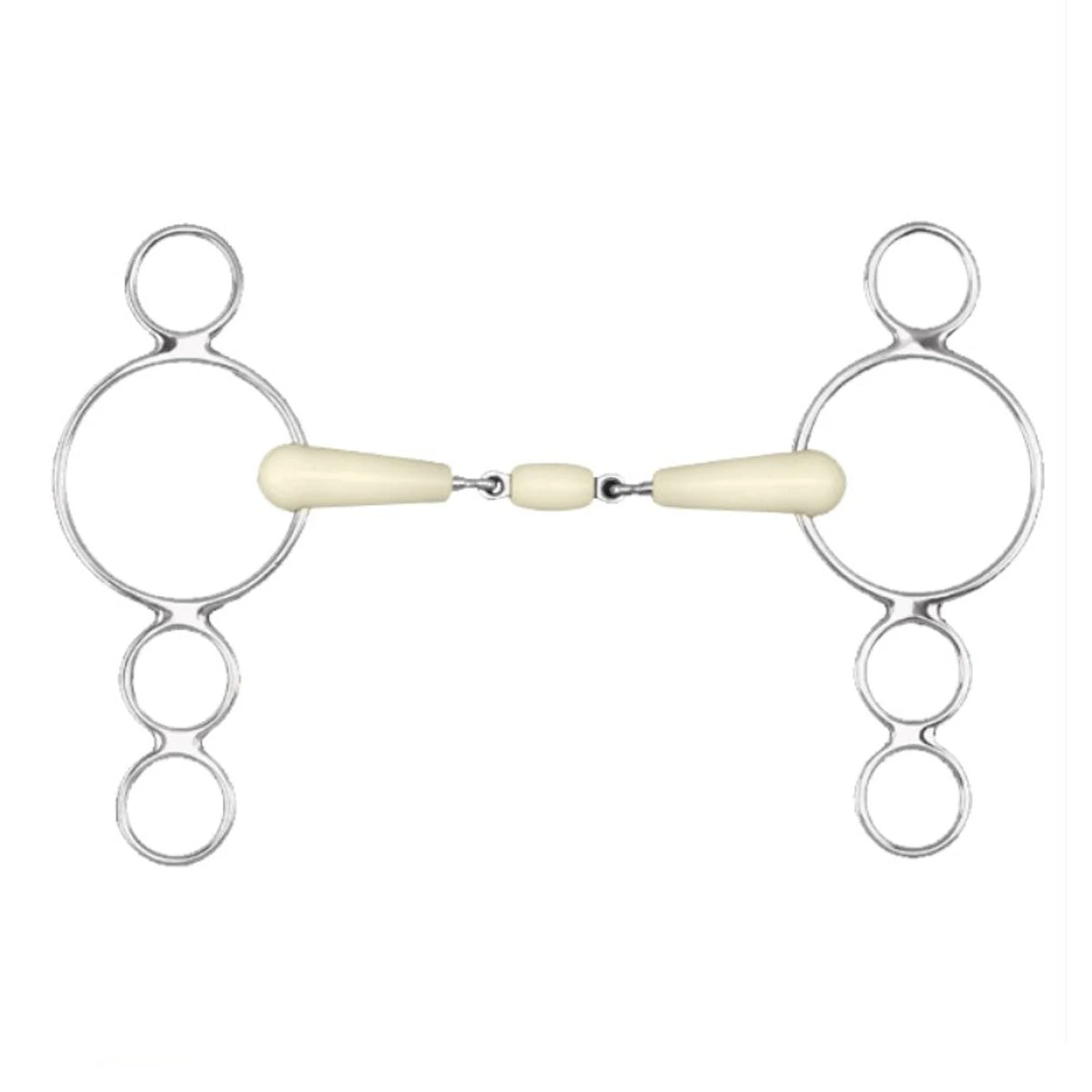 Happy Mouth 3-Ring Double Jointed Mouth Gag Bit 1 Happy Mouth 3-Ring Double Jointed Mouth Gag Bit