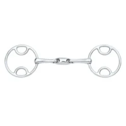 Centaur Stainless Steel Loop Ring Oval Mouth Gag Bit