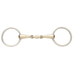 Ovation Elite German Silver Mouth Snaffle With Stainless Steel Rings