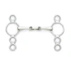 Centaur Stainless Steel Small Cheek 3-Ring Gag With Center Peanut Bit