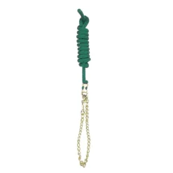 Perri's Nylon Lead With Chain -Weatherbeeta Store 490 Perris Nylon.Lead .with .Chain Hunter.Green