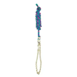 Perri's Nylon Lead With Chain -Weatherbeeta Store 490 Perris Nylon.Lead .with .Chain Purple.Raspberry.Teal