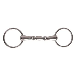 Weatherbeeta Korsteel Stainless Steel Oval Link Loose Ring Snaffle Bit