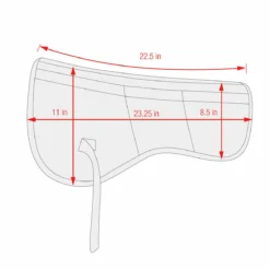 ECP 6-Pocket Quilted Correction Half Pad -Weatherbeeta Store ECP 6.pocket.correct.hlf .pad 6P CFCP 01 size.chart