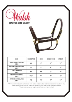 Walsh Genuine Sheepskin Halter Covers -Weatherbeeta Store HALTER SIZE CHART 3