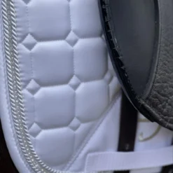 Halter Ego Satin Classic Saddle Pad 13 Halter Ego Satin Classic Saddle Pad -Weatherbeeta Store HEgo WHT DRSG HalterEgo Satin.Classic.Quilted.Saddle.Pad .Dressage White LS