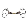 Jump'in Leather Covered French Link German 3-Ring Bit