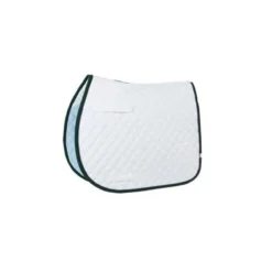 Lettia Coolmax AP Saddle Pad -Weatherbeeta Store Lettia Coolmax ProSeries AP Pad white with hunter and navy 10026 40393.1588092794.1280.1280