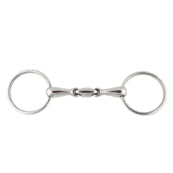 Stainless Steel Horizontal Elliptical Loose Ring Snaffle Bit
