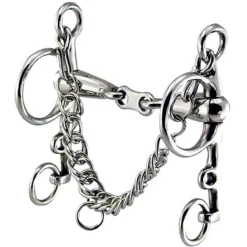 Coronet Flat Link Hollow Mouth Pelham Bit