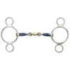 Shires Blue Sweet Iron Two Ring Gag With Lozenge