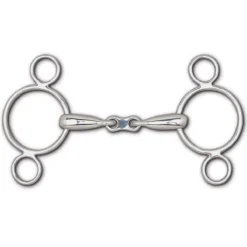 Toklat Hollow Mouth French Link 3-Ring Continental Gag Bit