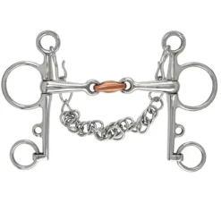 Shires Double Jointed Copper Lozenge Pelham Bit