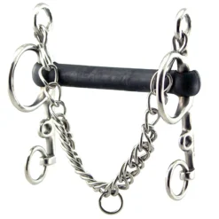 Coronet Flexible Rubber Mullen Mouth Pelham Bit