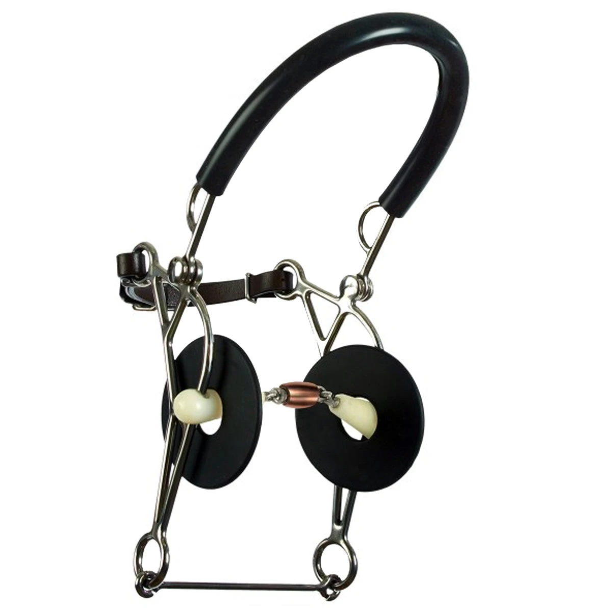Happy Mouth Copper Roller Mouth Hackamore Bit 1 Happy Mouth Copper Roller Mouth Hackamore Bit