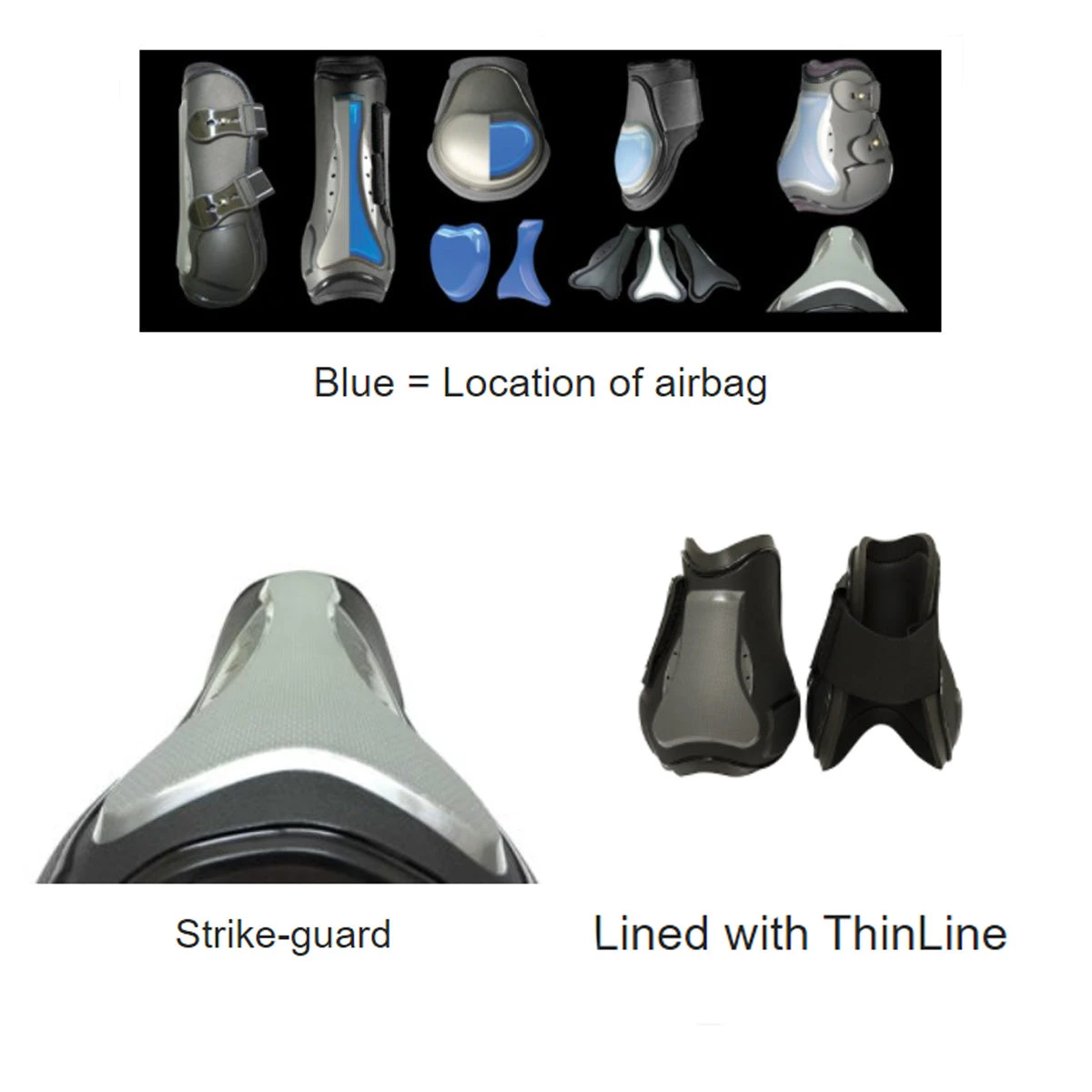 ThinLine Flexible Filly Lightweight Breathable Air Shock Fetlock Horse Boots 4 ThinLine Flexible Filly Lightweight Breathable Air Shock Fetlock Horse Boots - Image 4