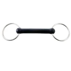 Weatherbeeta Korsteel Solid Rubber Mouth Loose Ring Snaffle Bit