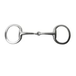 Weatherbeeta Korsteel Stainless Steel Medium Weight Solid Mouth Eggbutt Snaffle Bit